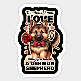 German Shepherd Valentin's day. Sticker